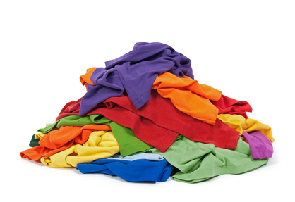 Heap of colorful clothes