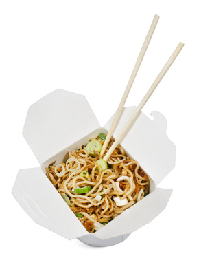 Take away food noodles